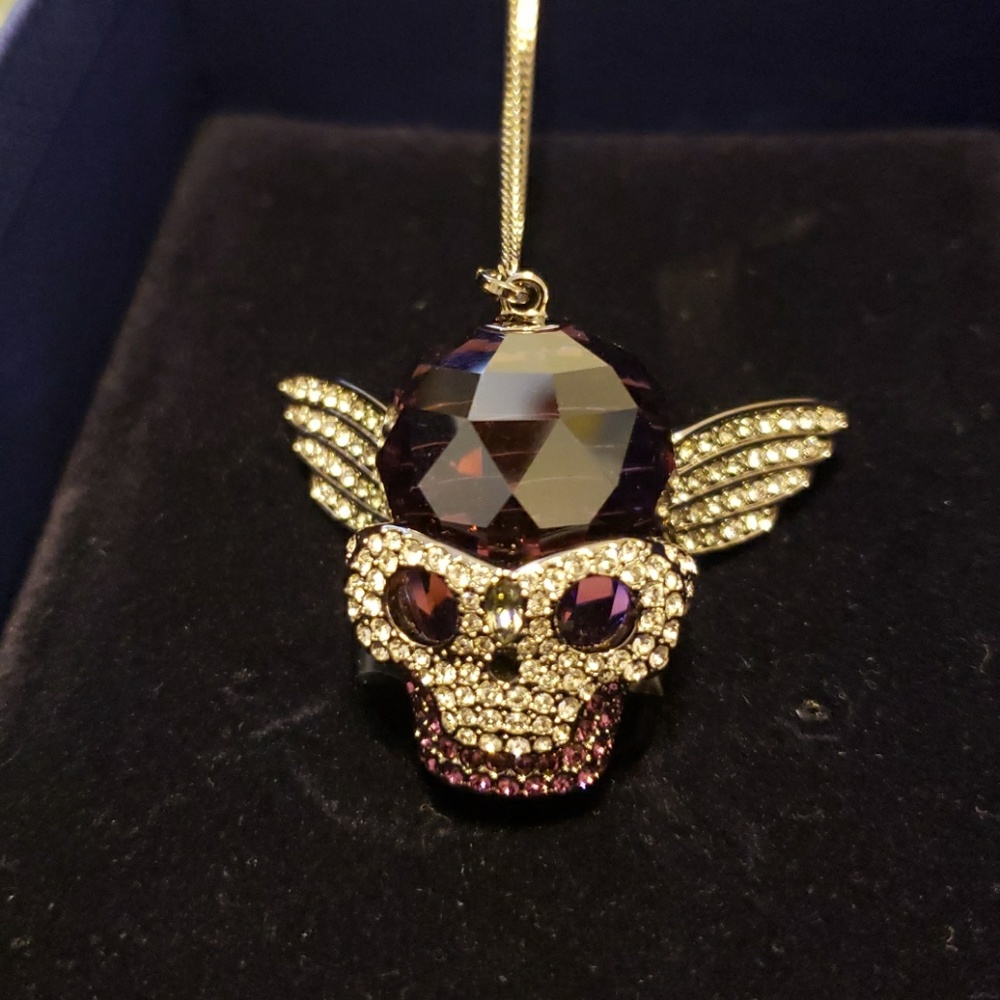Swarovski crystal skull necklace